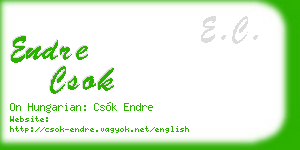 endre csok business card