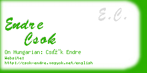 endre csok business card